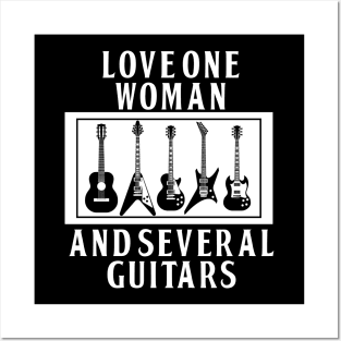 LOVE ONE WOMAN AND SEVERAL GUITARS Posters and Art